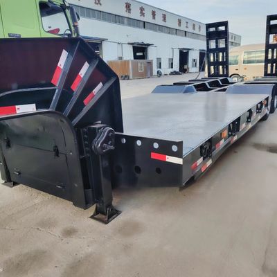 Купить Новый 3-осевой прицеп с низким покрытием транспортный бульдозер Lowboy Gooseneck полуприцеп с механической подвеской online manufacture