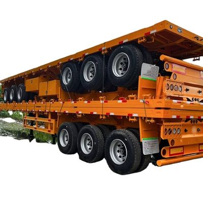 Хорошая цена. 3 4 ось 40ft 50 тонны плоский контейнер полуприцеп Транспортный полуприцеп Продажа онлайн